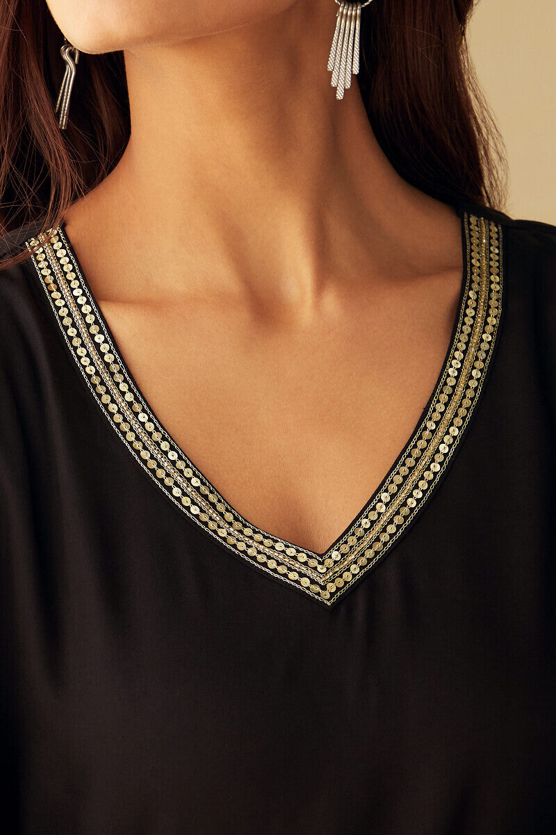 Mehrunissa Seher Black Modal Kurta