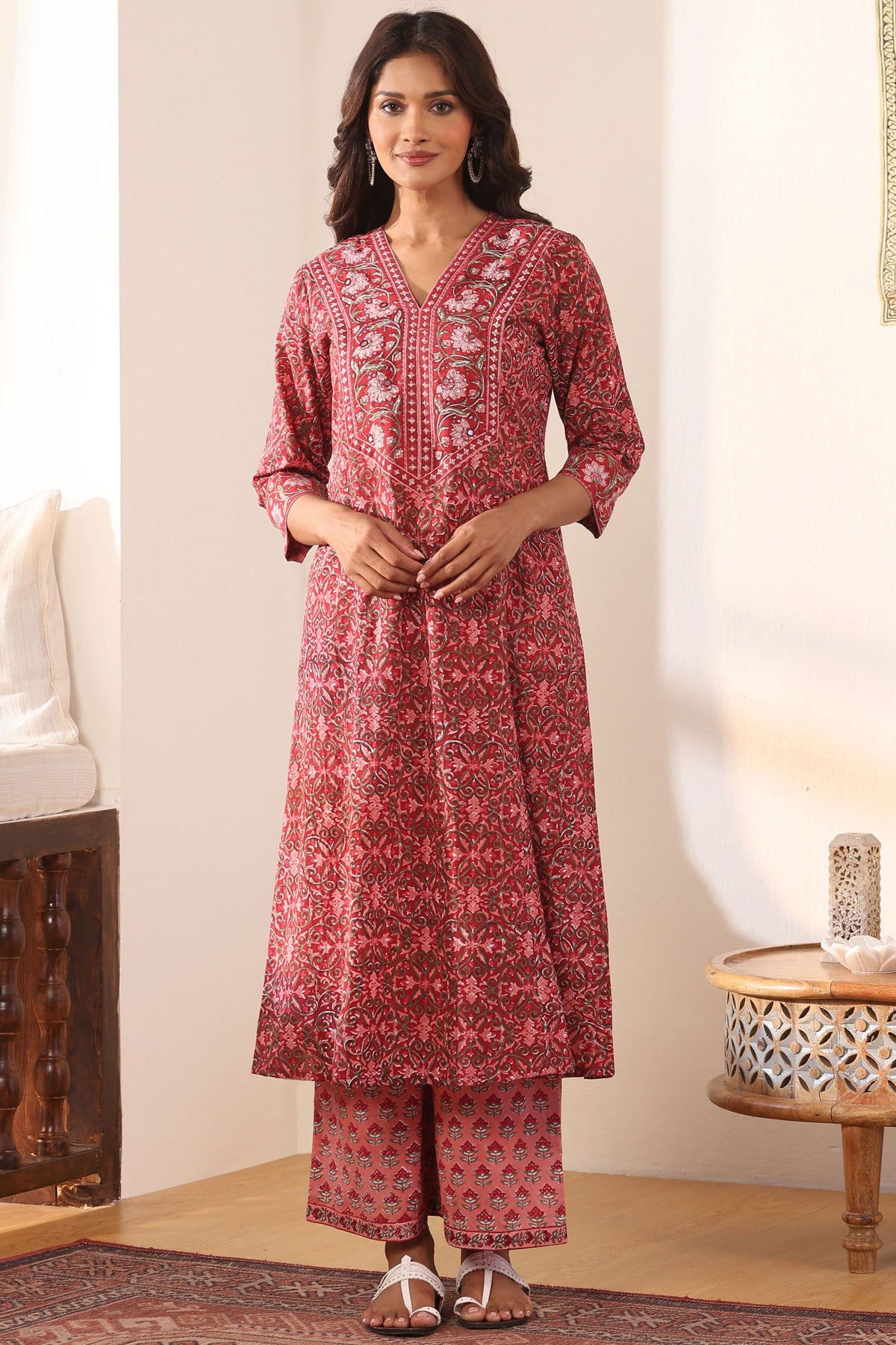 Gulbarg Zehna Sanganeri Kurta