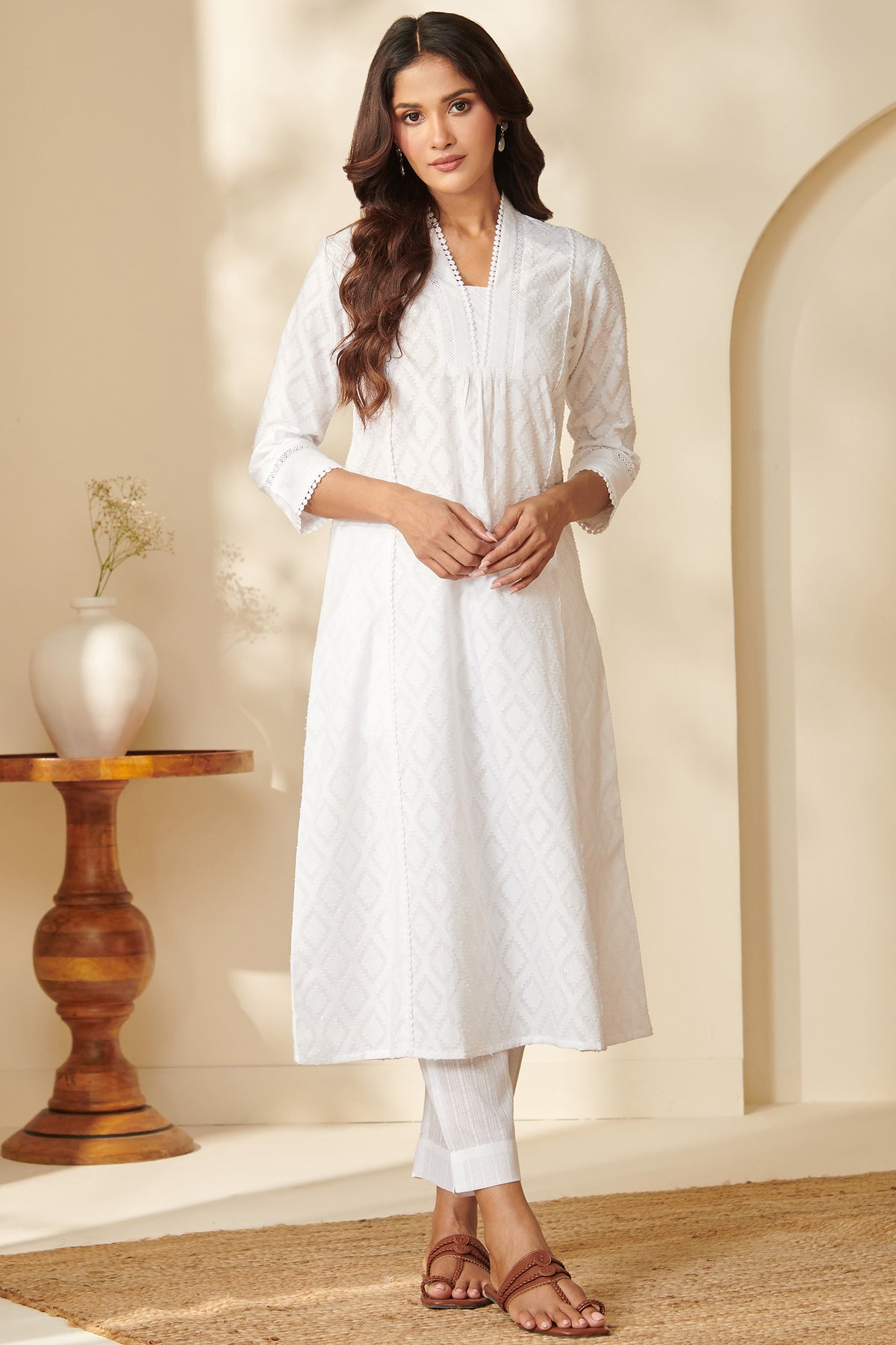 Roza Reema White Kurta