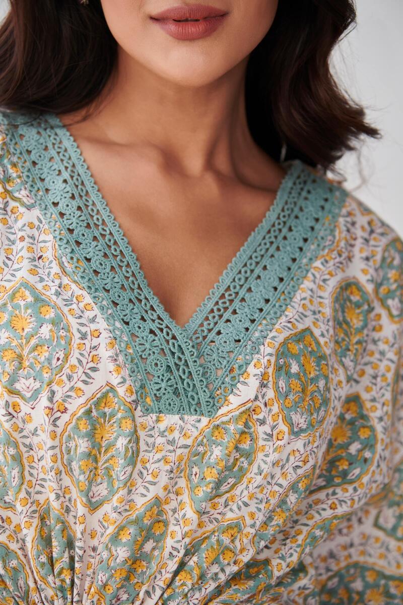 Roza Jia Sanganeri Kaftan