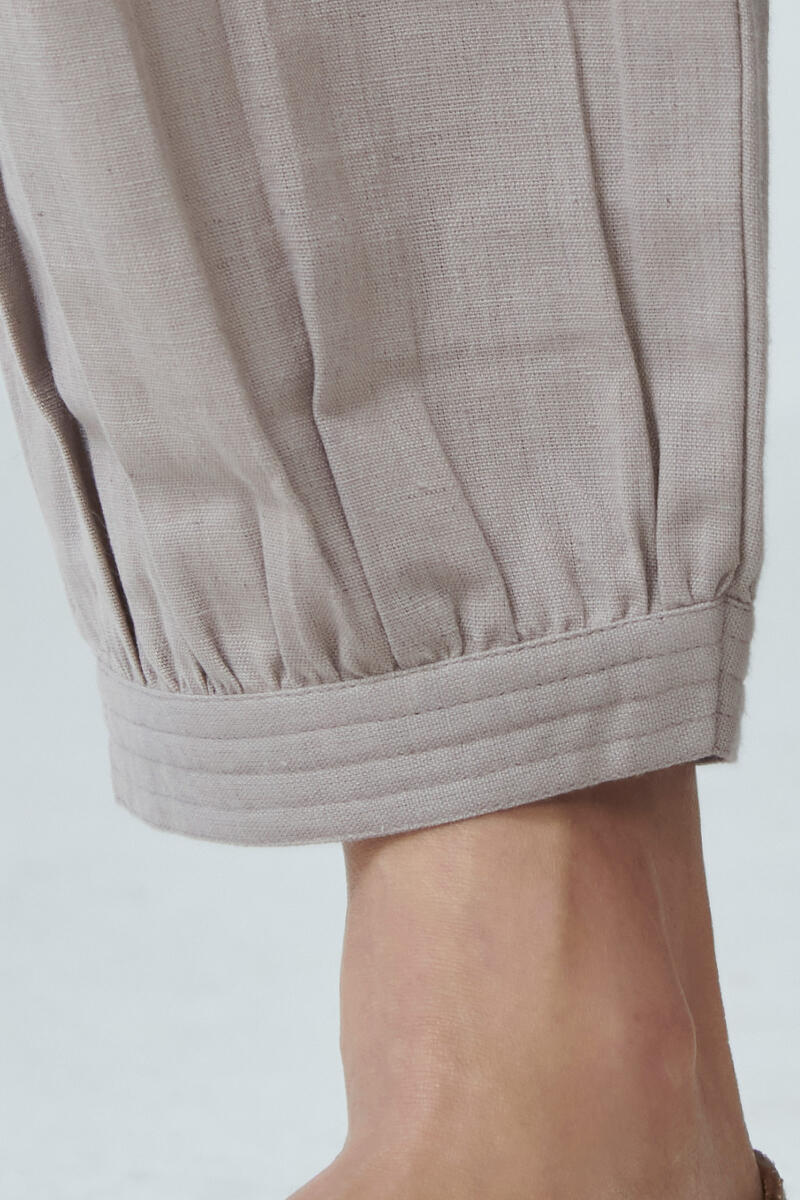 Roza Sage Grey Flex Cotton Izhaar Pants