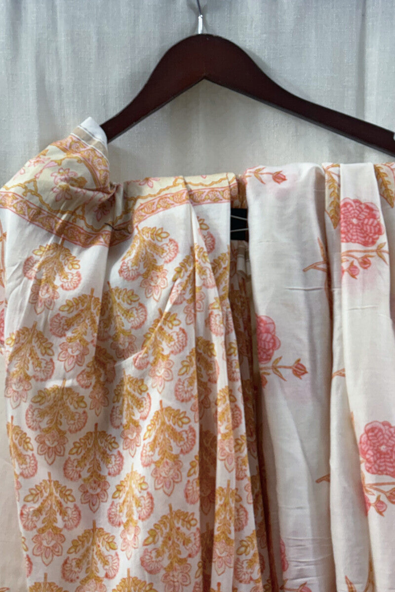 Sanganeri Cotton Silk Saree