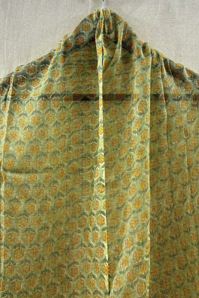 Green Printed Dupatta