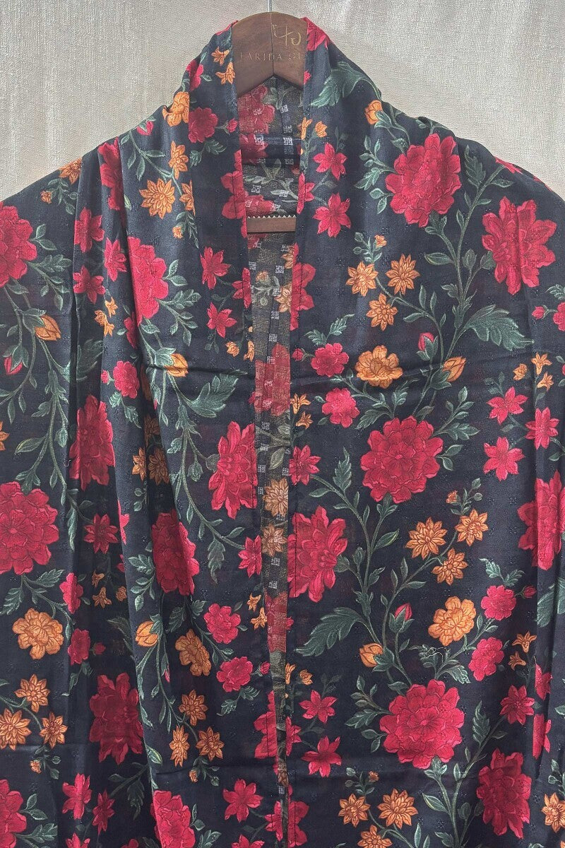 Black Printed Dupatta