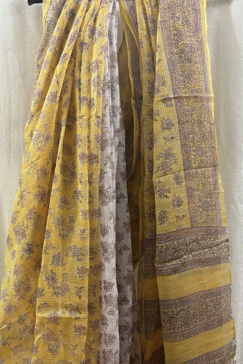 Off-White Sanganeri Saree