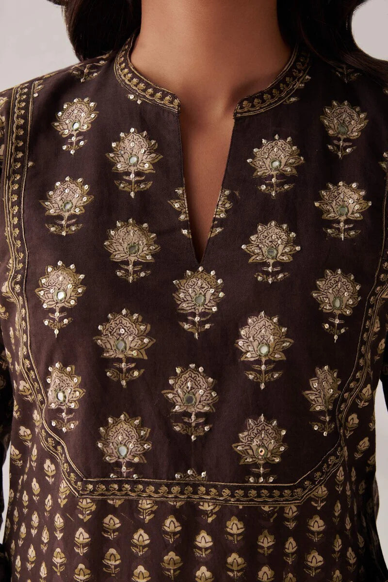 Sehra Mahi Bagru Kurta