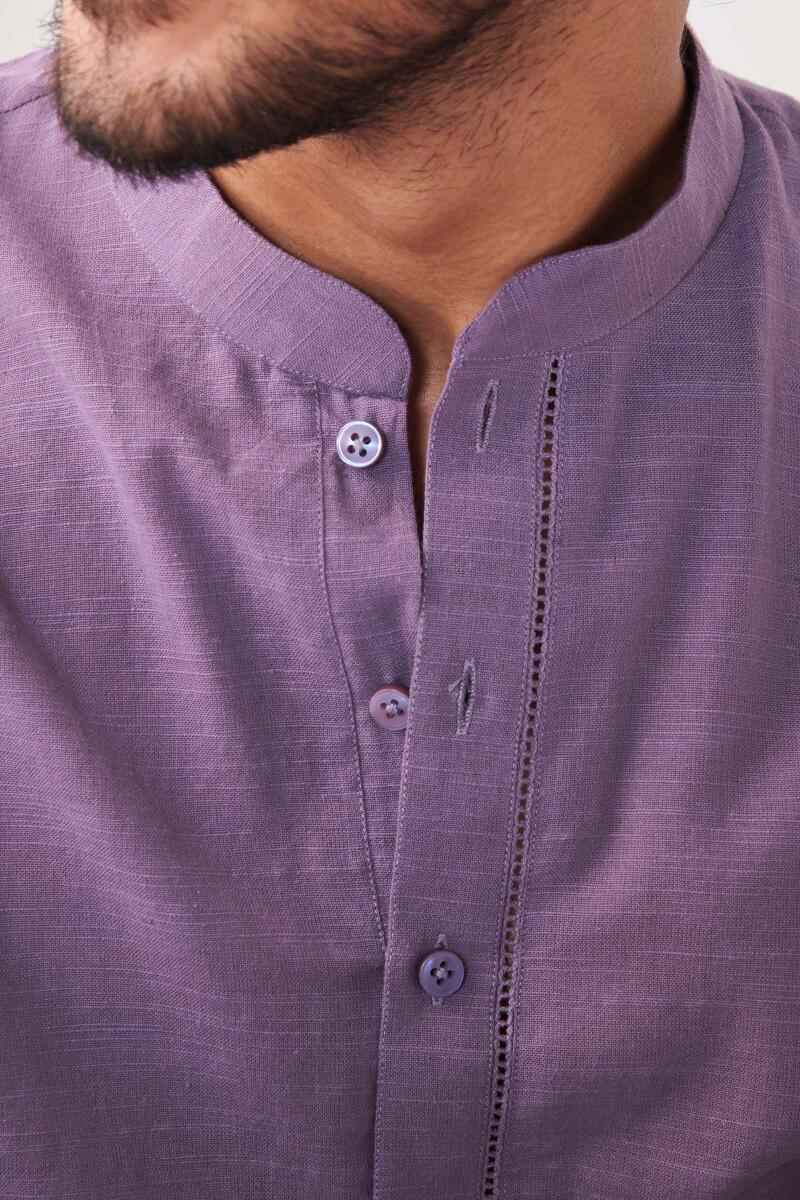 Zaid Purple Handloom Kurta