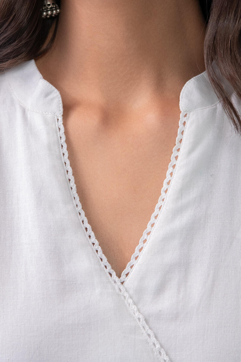 Roza White Handloom Dress