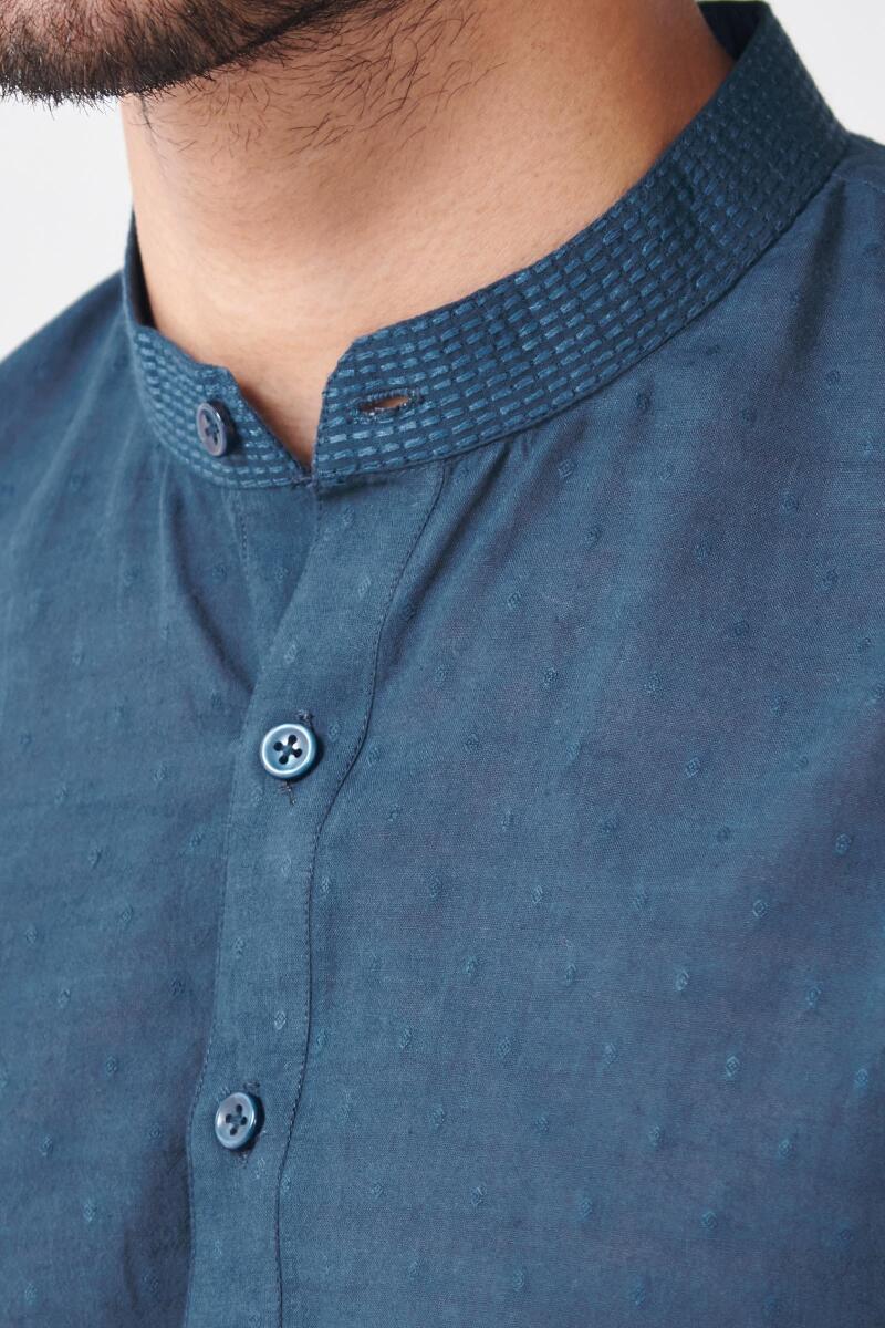 Zaid Vivaan Blue Ram Buta Kurta