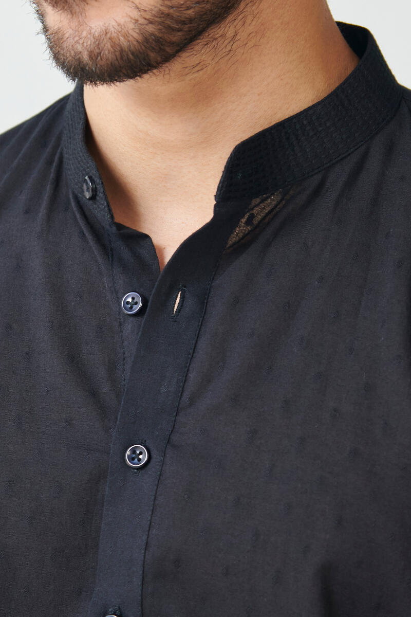 Zaid Vivaan Black Ram Buta Kurta