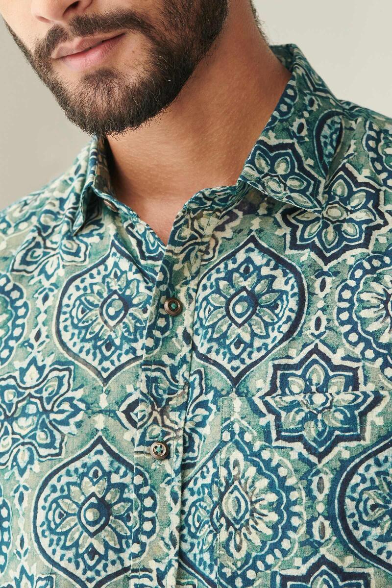 Zaid Sahib Ajrak Shirt