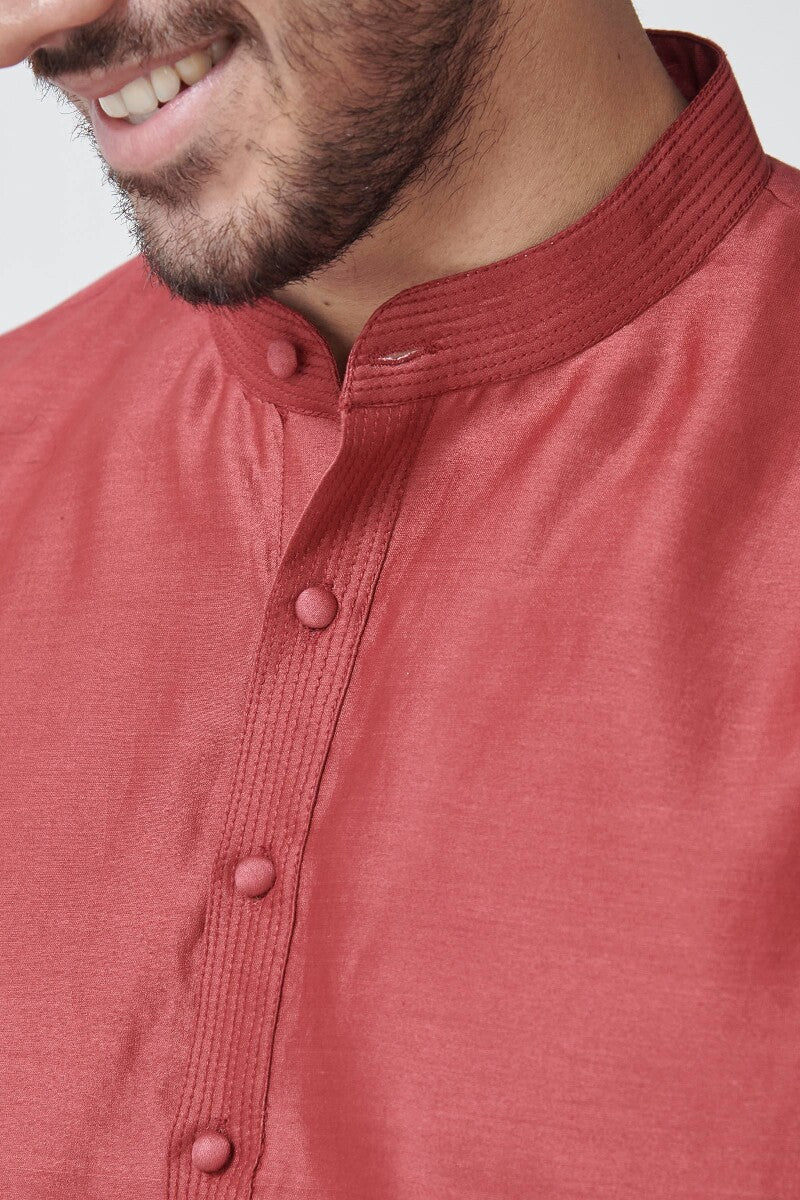 Shirin Arsh Red Chanderi Kurta