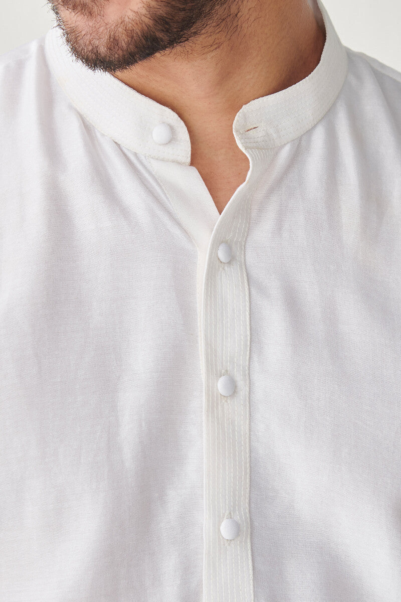 Shirin Arsh White Chanderi Kurta