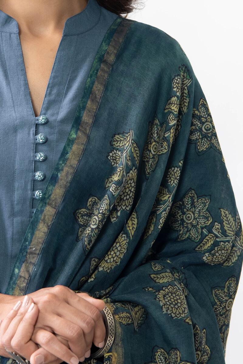 Nasrine Mahin Ajrak Chanderi Dupatta