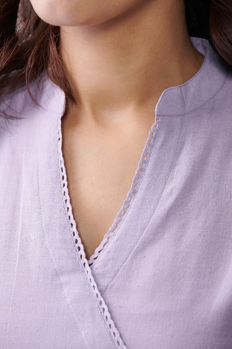 Roza Sabia Lilac Handloom Dress