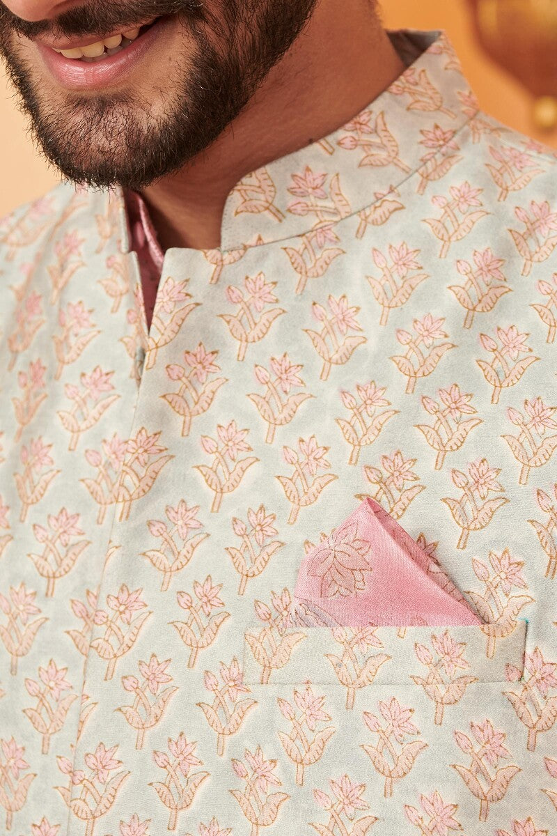 Shirin Mahin Sanganeri Chanderi Nehru Jacket