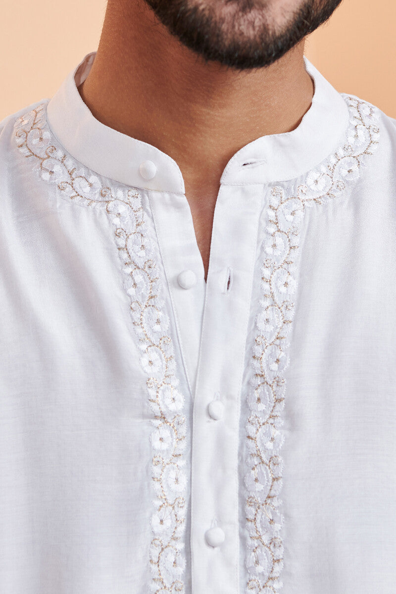 Shirin Rehan White Modal Kurta