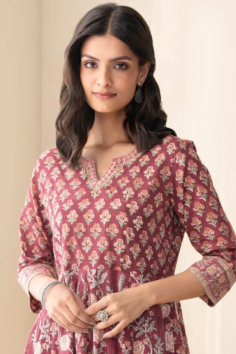 Nasrine Nahida Sanganeri Cotton Dobby Kurta