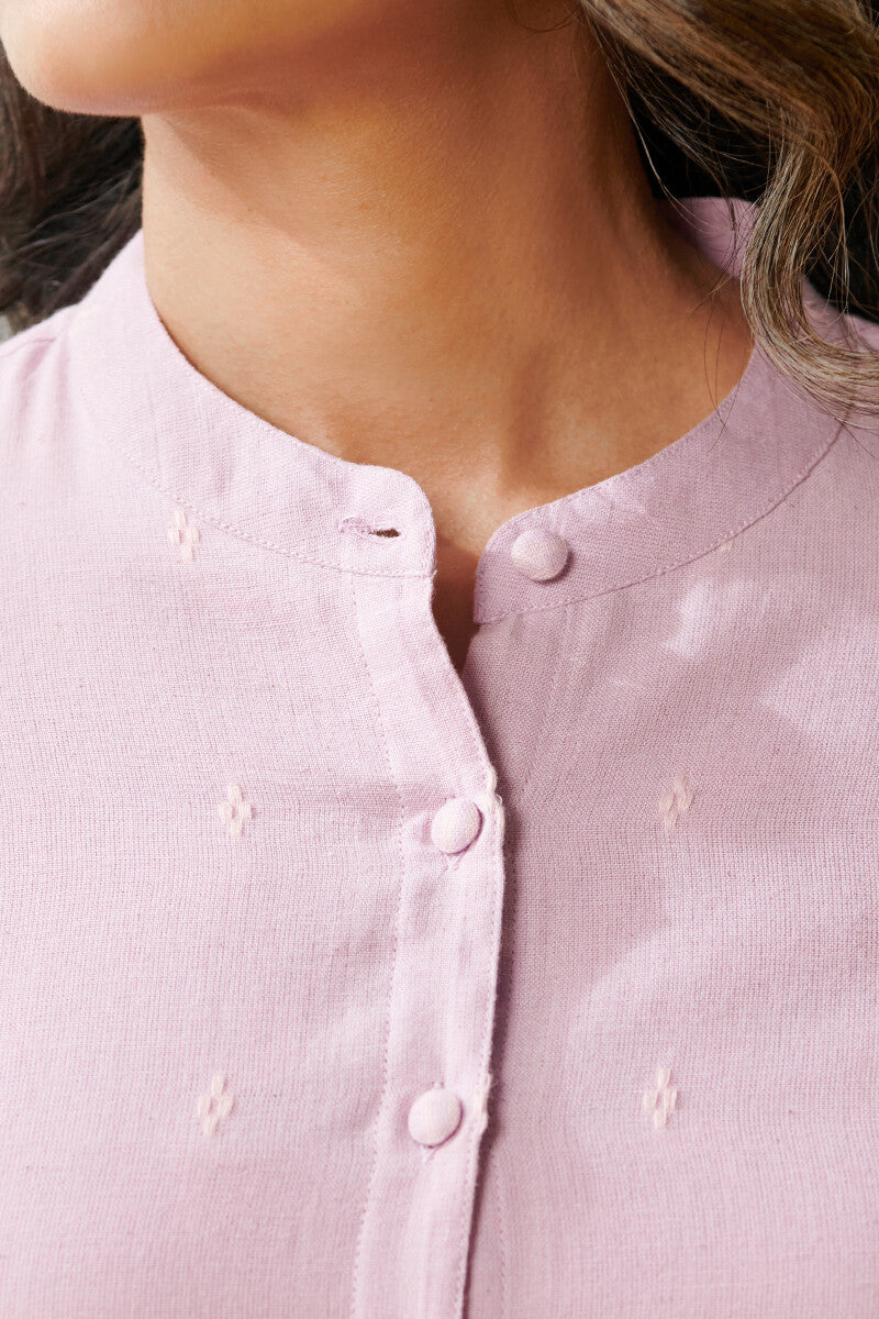 Gauhar Nadia Lavender Handloom Kurta