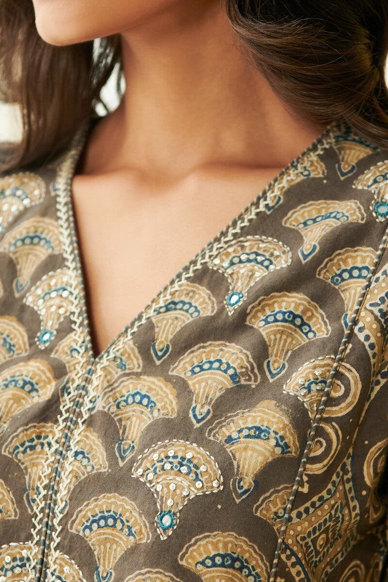 Sehra Maya Ajrak Kurta