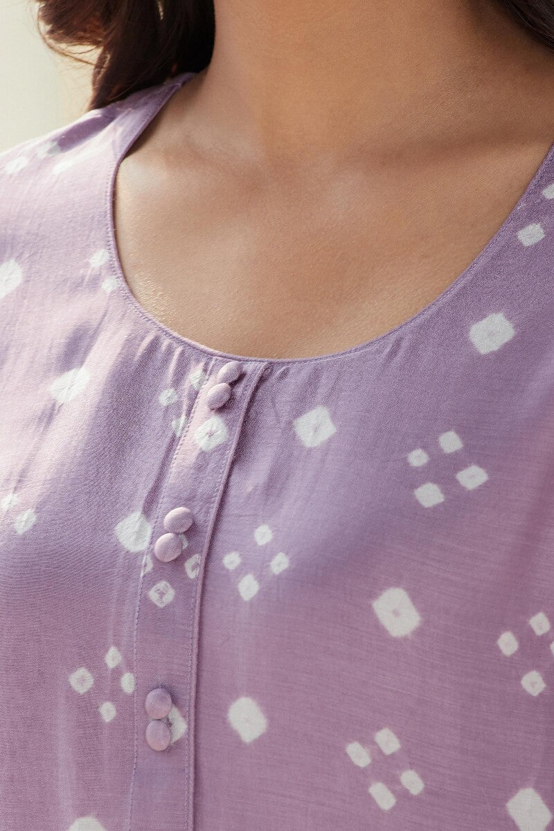 Gauhar Afroza Purple Bandhej Kurta