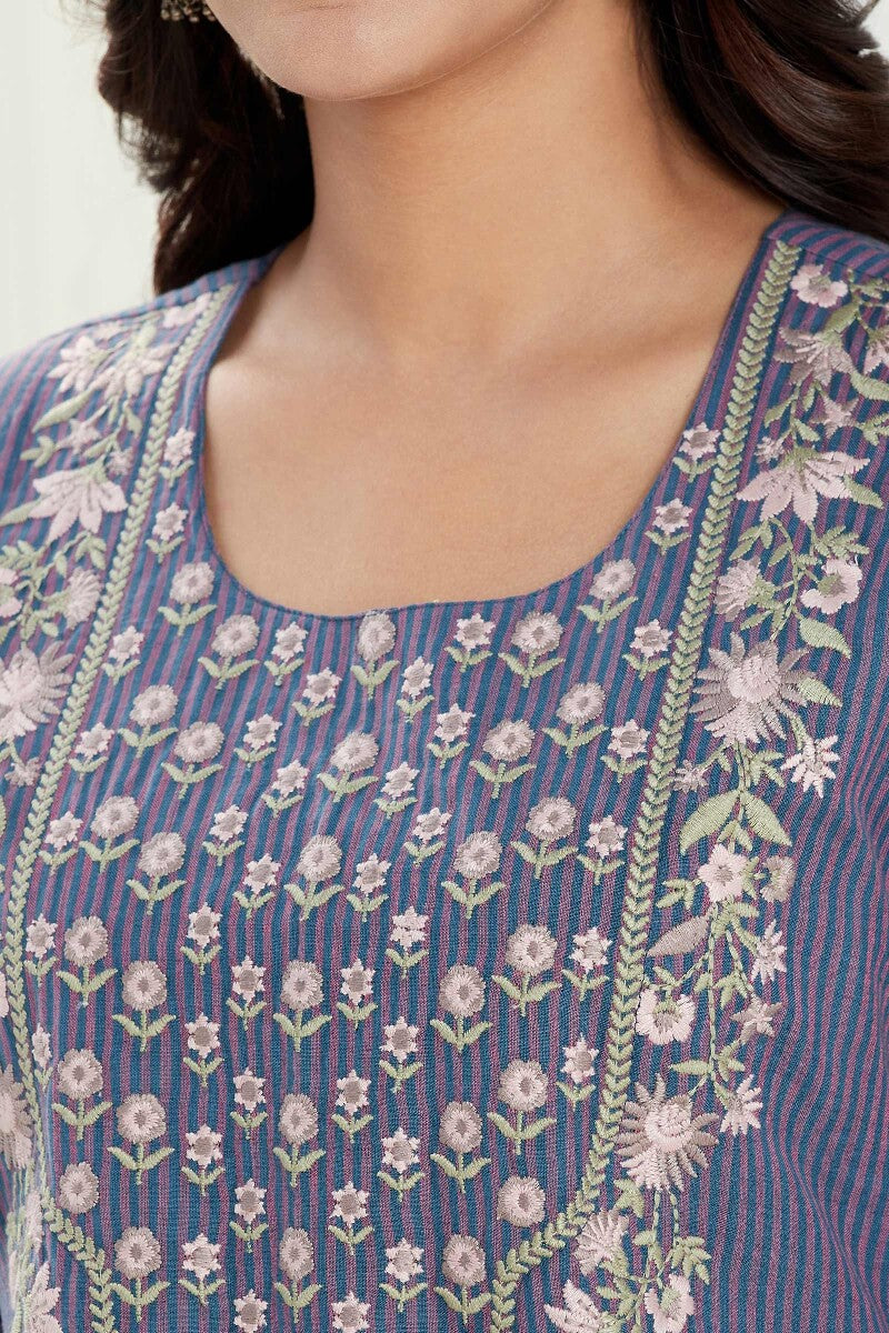 Naadirah Jia Purple Handloom Kurta