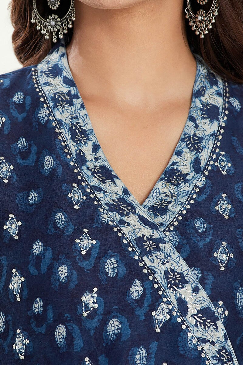 Gauhar Arya Indigo Chanderi Kurta
