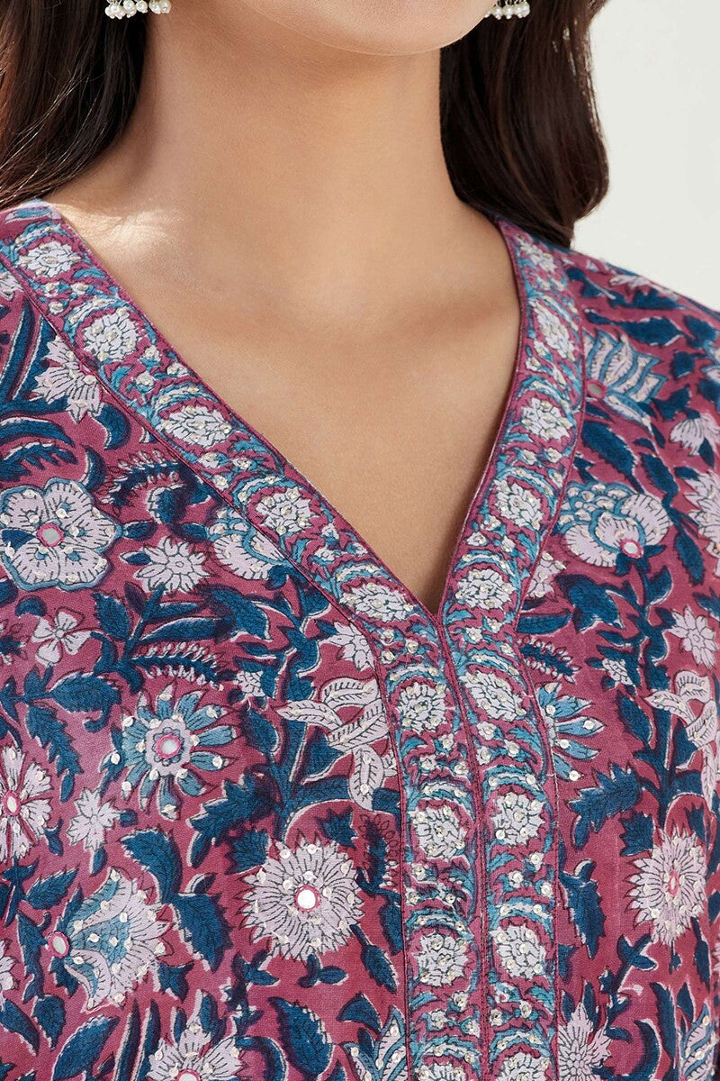 Gauhar Nazma Sanganeri Chanderi Kurta