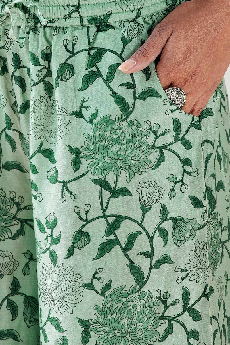 Gauhar Maira Green Sanganeri Chanderi Palazzo