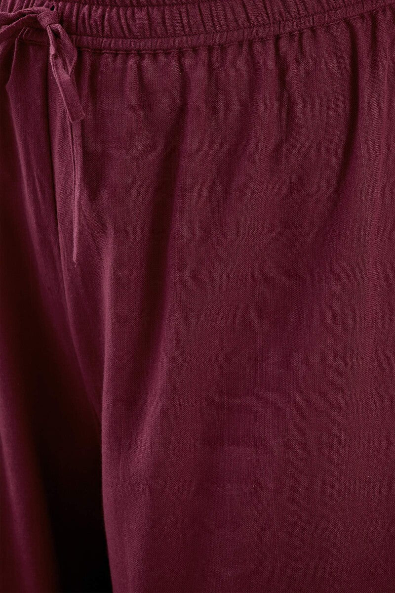 Roza Nysa Maroon Handloom Izhaar Pants