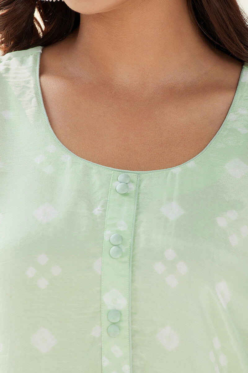 Gauhar Afroza Light Green Bandhej Kurta