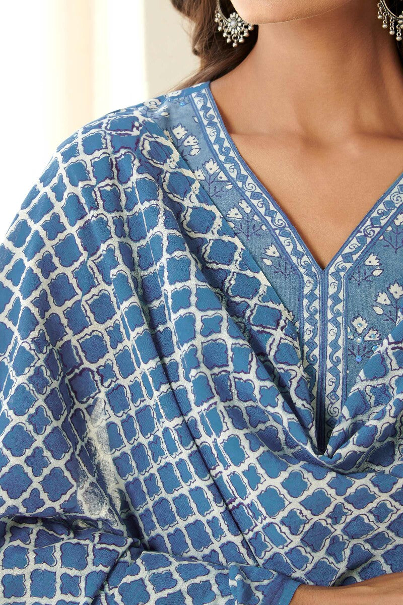 Sehra Heer Indigo Dupatta