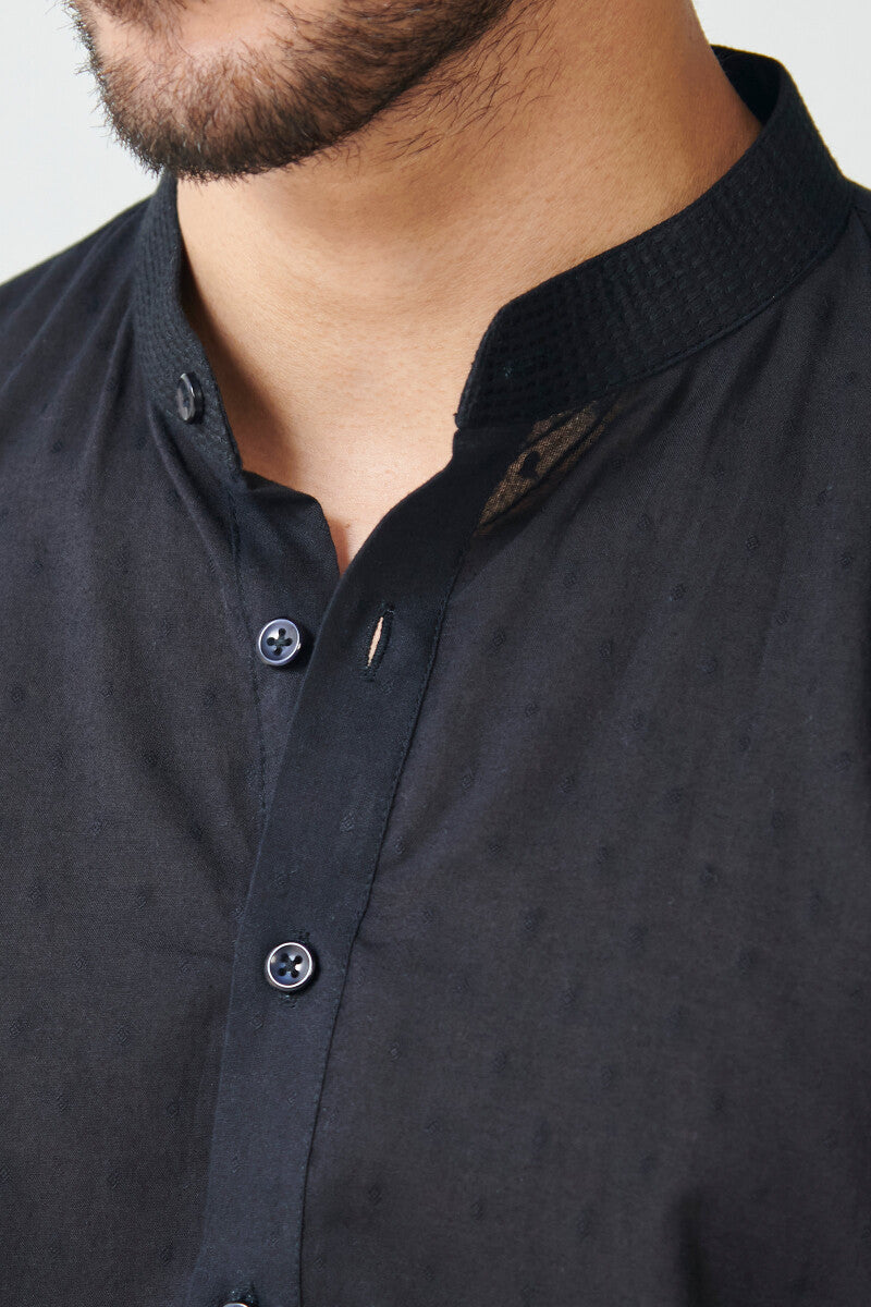 Zaid Vivaan Black Ram Buta Kurta