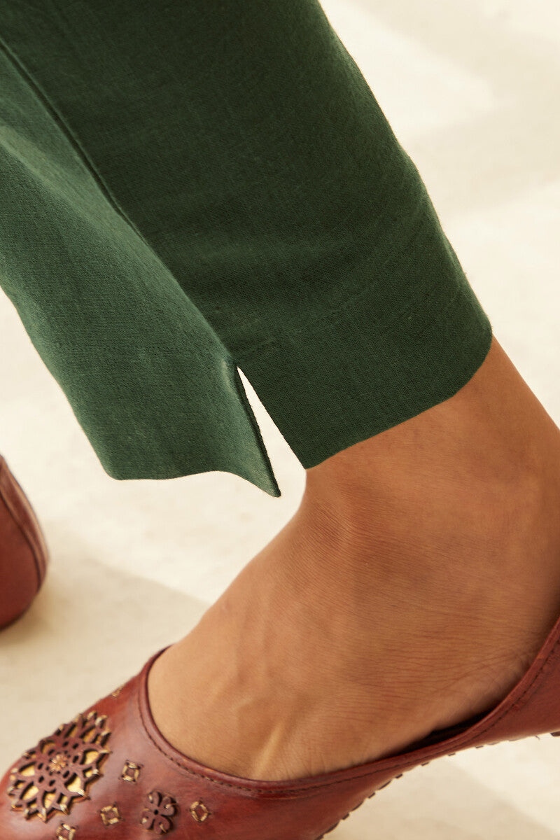 Sehra Seher Forest Green Narrow Pants