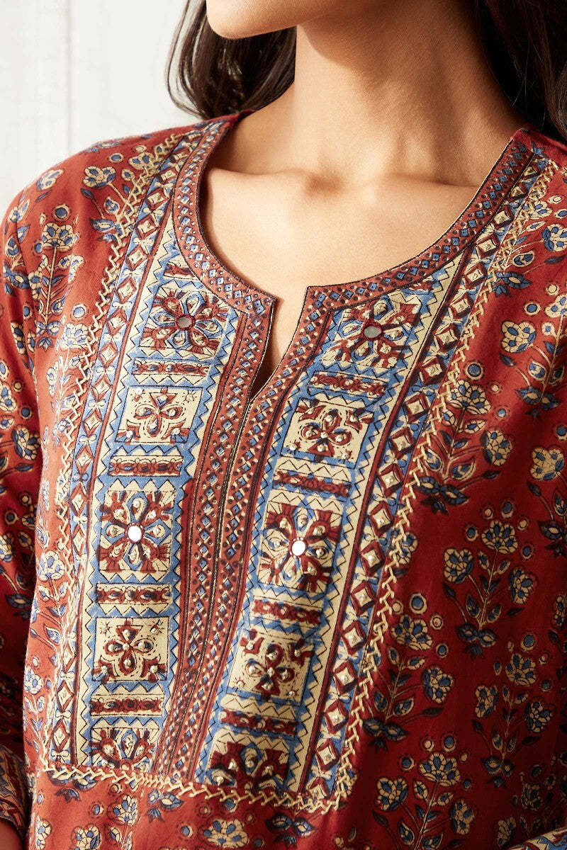 Sehra Aleena Bagru Kurta
