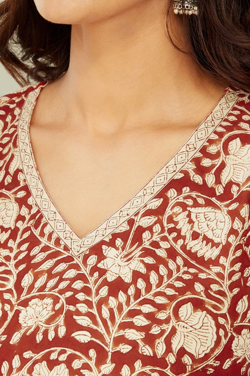 Sehra Leila Bagru Kurta