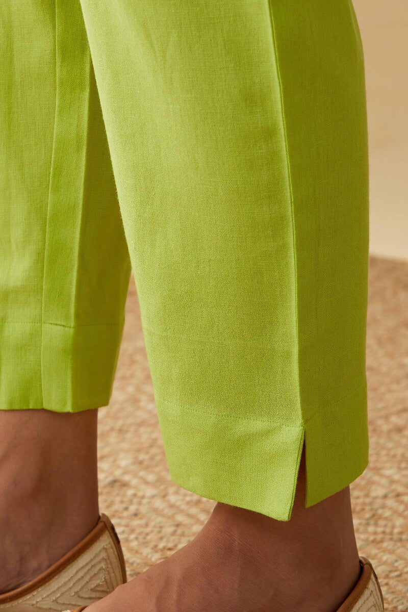 Roza Seher Lime Green Narrow Pants