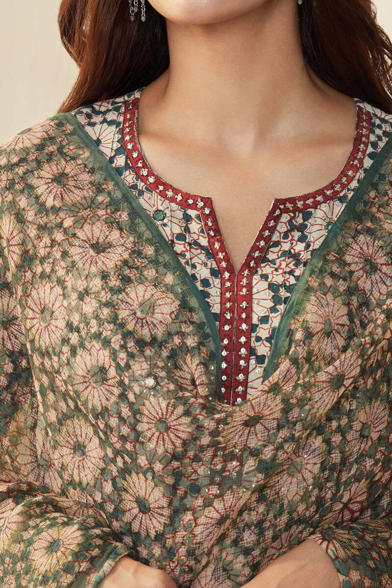 Sehra Mehreen Bagru Dupatta