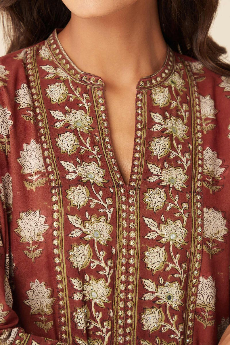 Sehra Aiza Bagru Kurta