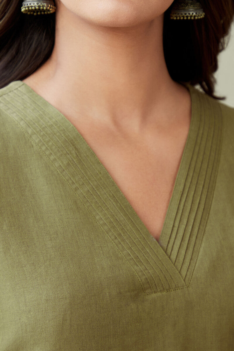 Roza Seher Olive Green Kurta