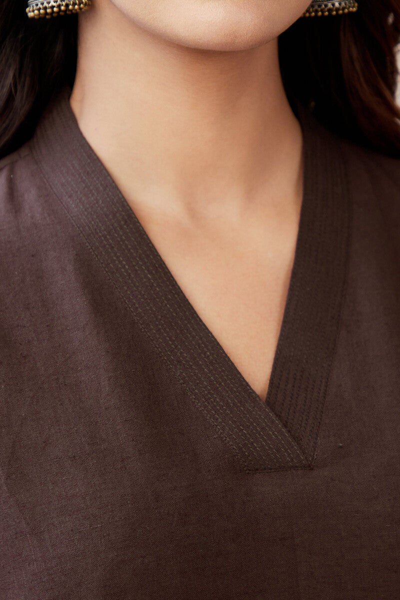 Roza Seher Brown Kurta