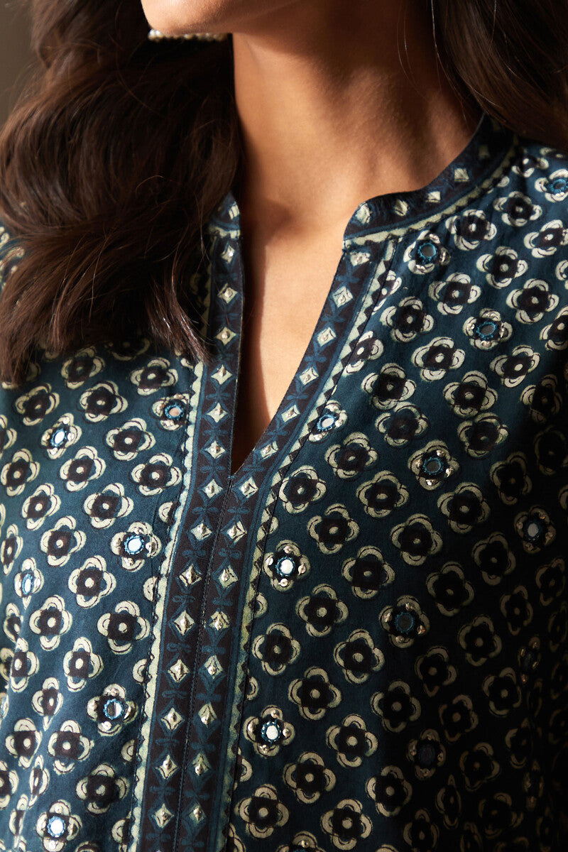 Sehra Mahi Bagru Kurta