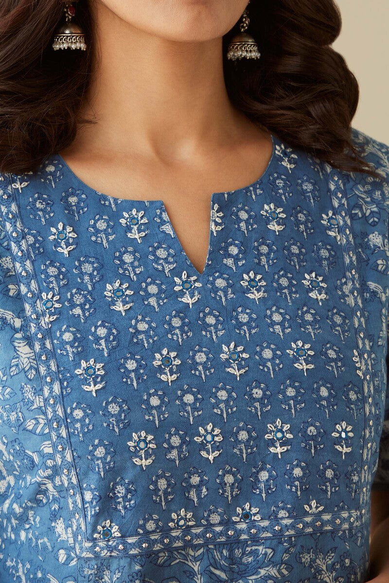 Sehra Noor Indigo Kurta