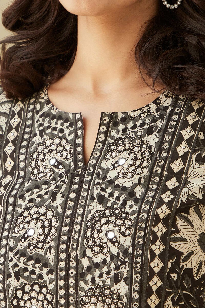 Sehra Mahira Bagru Kurta