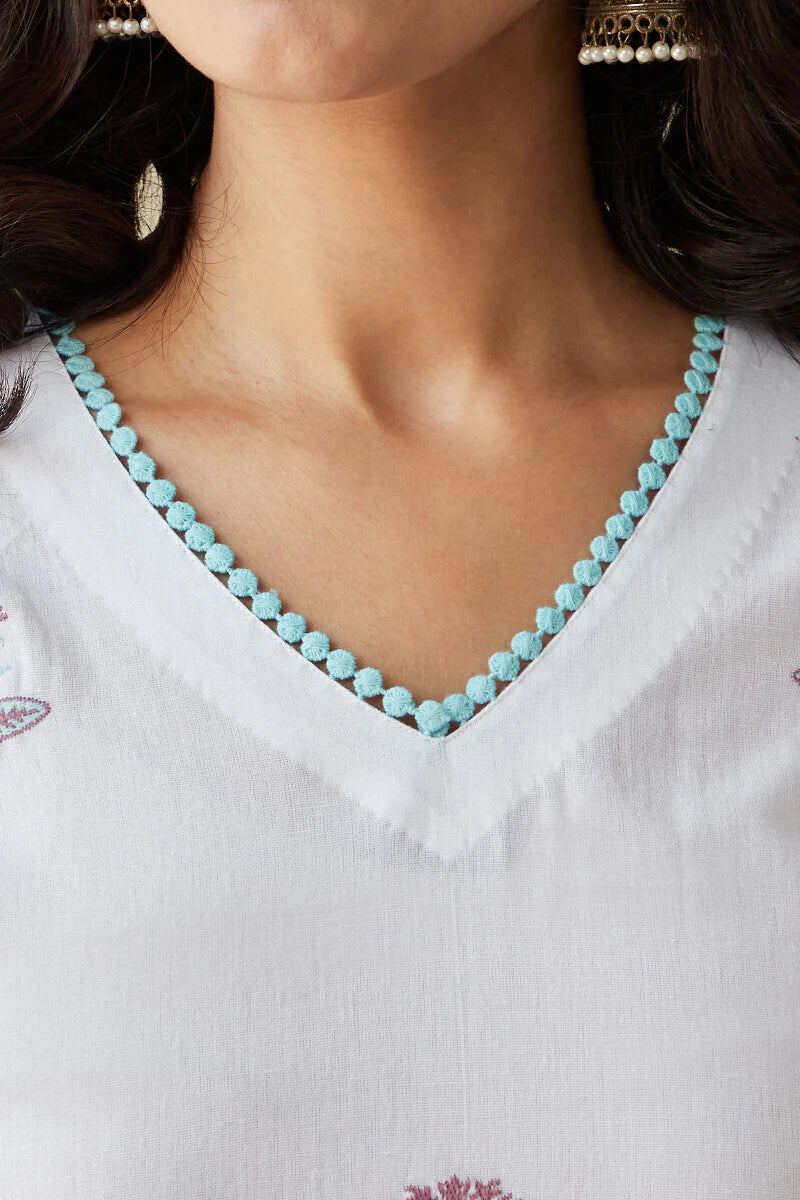 Nazm Sahira White Kurta