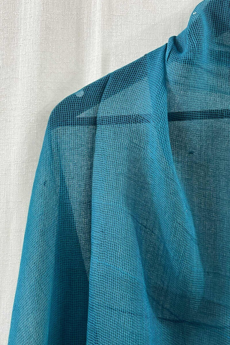 Blue Handcrafted Plain Dupatta