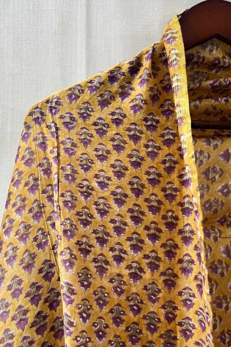 Yellow Cotton Silk Dupatta