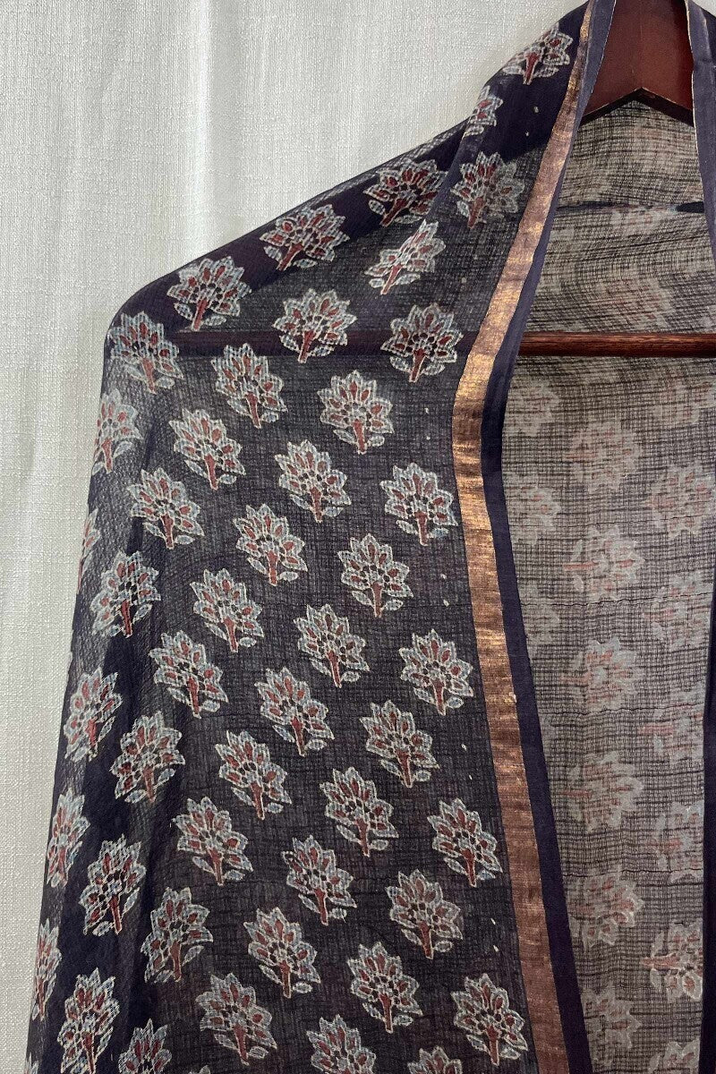 Black Ajrak Dupatta