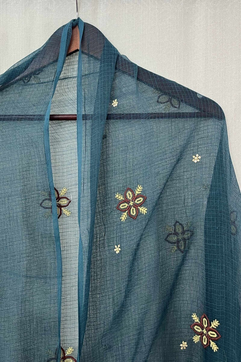Dark Green Kota Dupatta