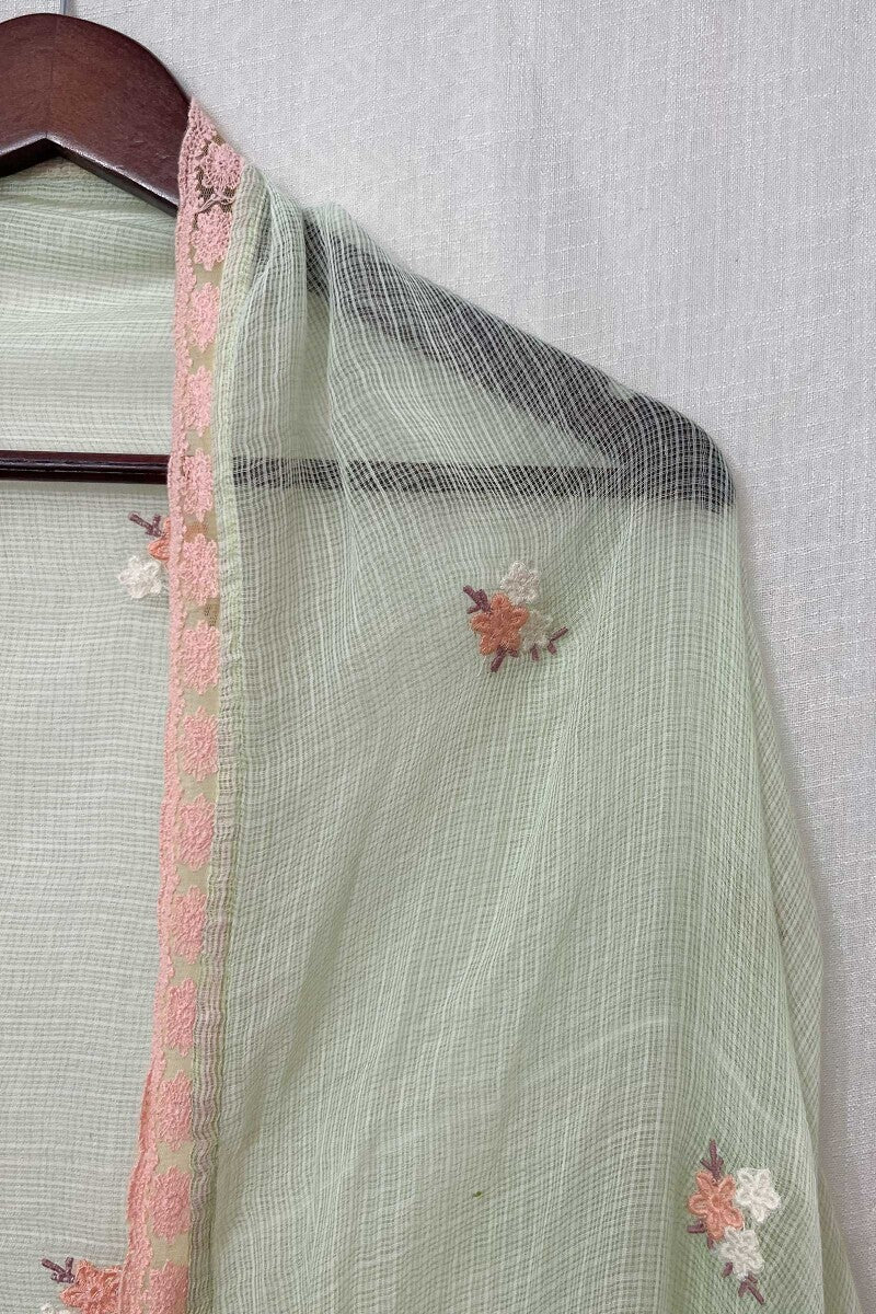 Green Embroidered Dupatta